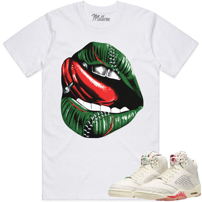 El Grito 5s Shirt to Match - Jordan 5 Sneaker Tees - Mexico Lips