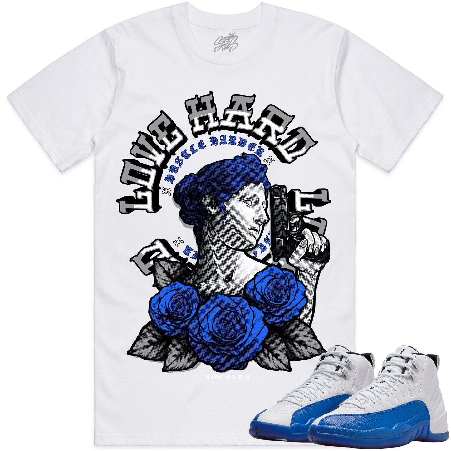 Blueberry 12s Shirt to Match - Jordan 12 Sneaker Tees - Aphrodite