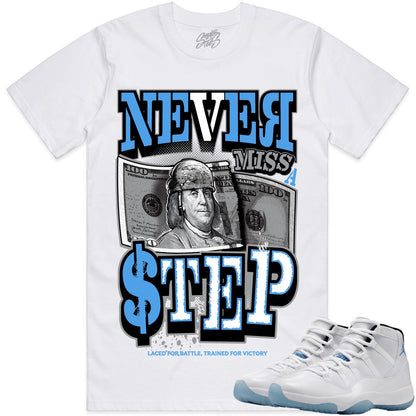 Jordan Legend Blue 11s Shirt to Match - Jordan 11 Sneaker Tees - Never Miss