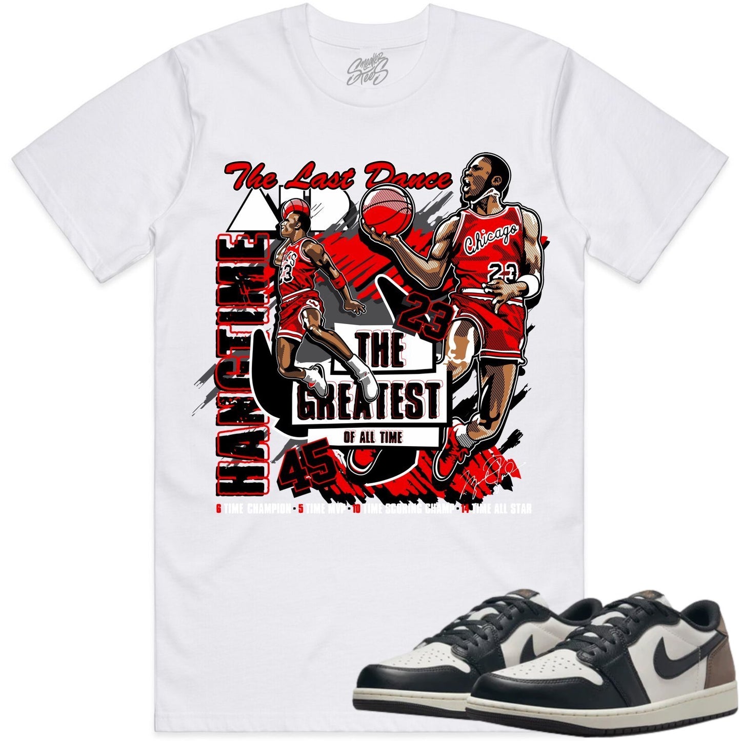 Mocha Low 1s Shirt to Match - Jordan 1 Low Sneaker Tees - Hang Time