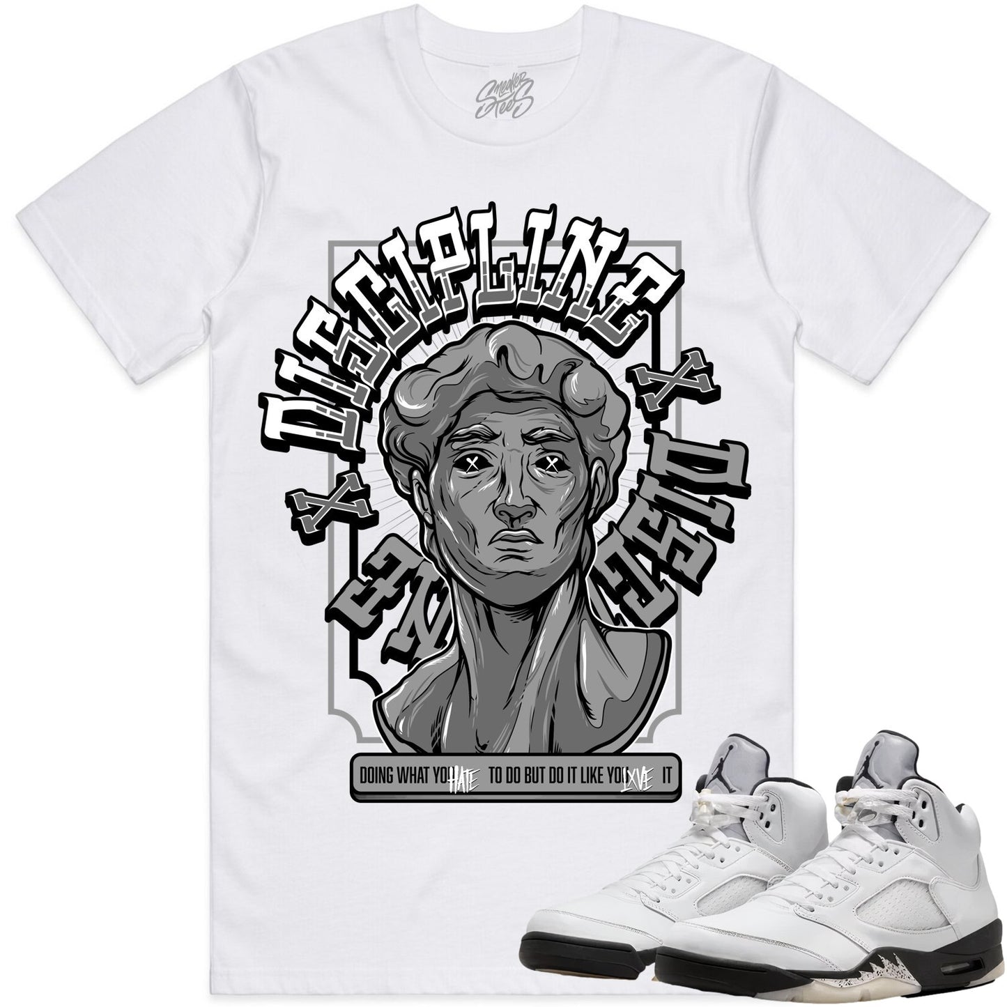 Reverse Metallic 5s Shirt to Match - Jordan 5 Sneaker Tees - Discipline