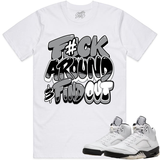 Reverse Metallic 5s Shirt to Match - Jordan 5 Sneaker Tees - F#ck