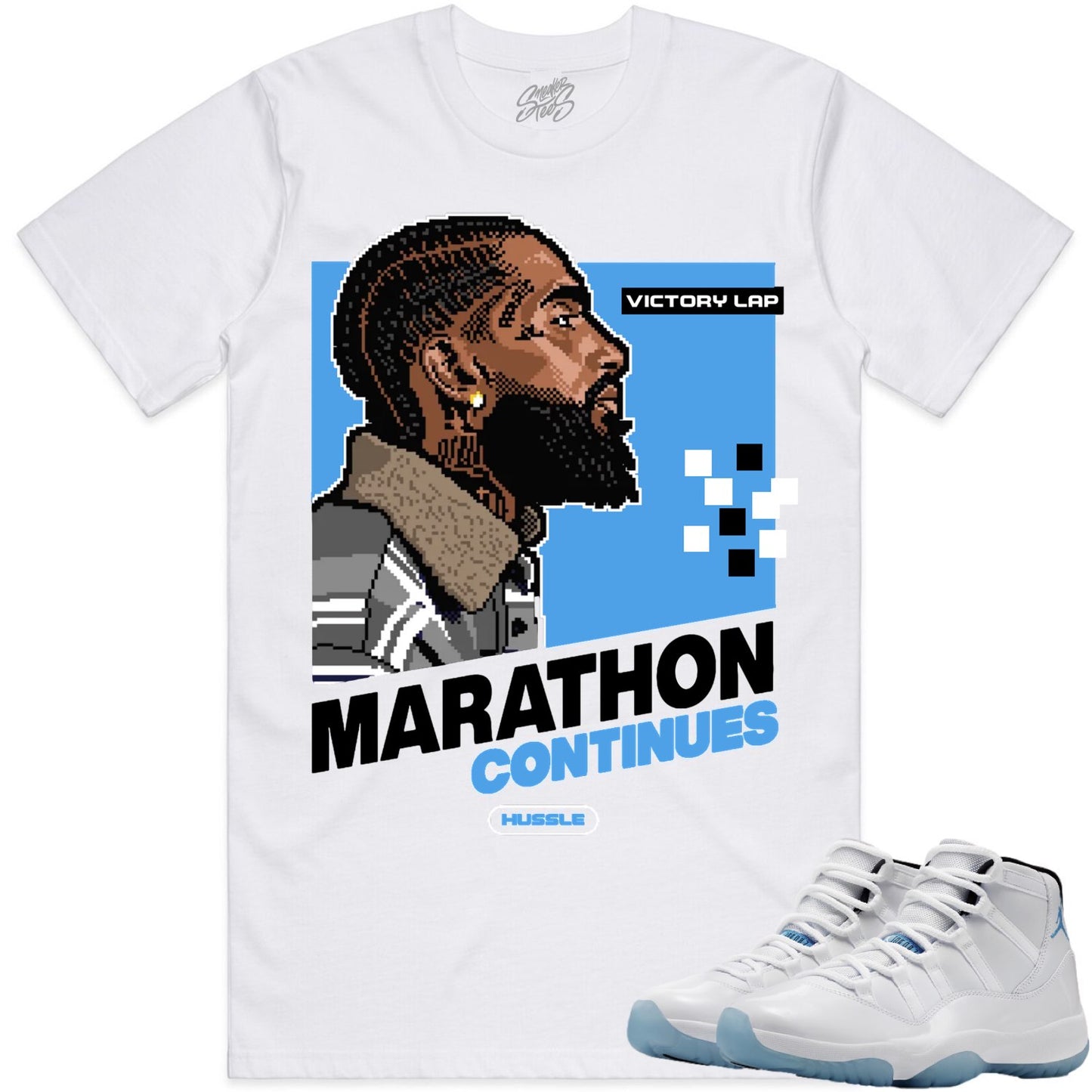 Jordan Legend Blue 11s Shirt to Match - Jordan 11 Sneaker Tees - Victory