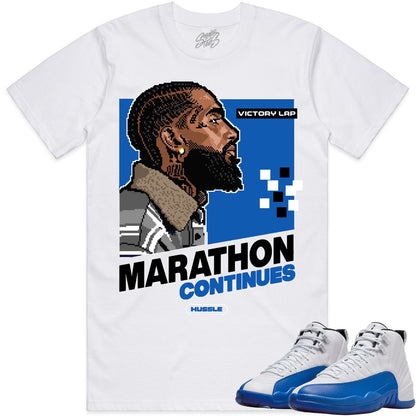 Blueberry 12s Shirt to Match - Jordan 12 Sneaker Tees - Victory