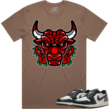 Mocha Low 1s Shirt to Match - Jordan 1 Low Sneaker Tees - Bully Roses