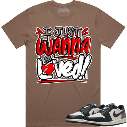 Mocha Low 1s Shirt to Match - Jordan 1 Low Sneaker Tees - Loved