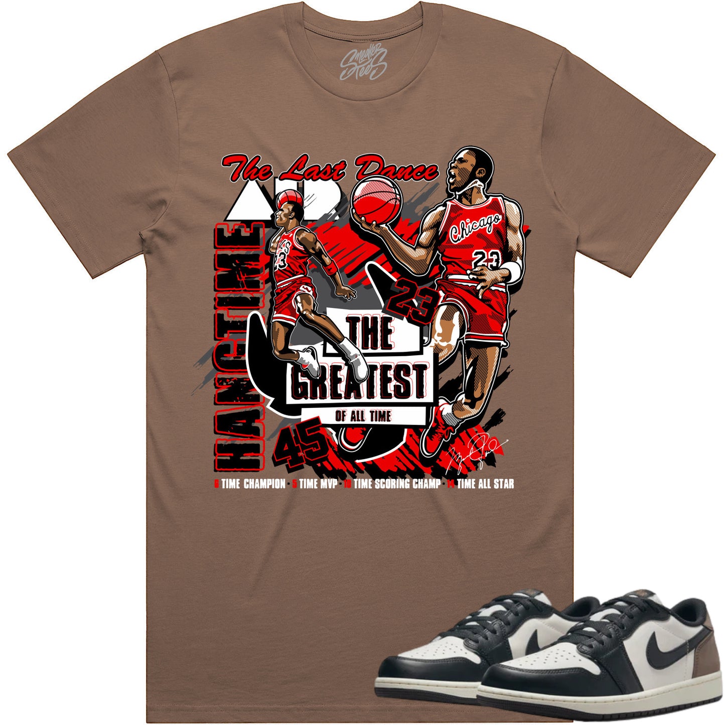 Mocha Low 1s Shirt to Match - Jordan 1 Low Sneaker Tees - Hangtime