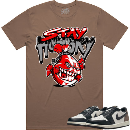 Mocha Low 1s Shirt to Match - Jordan 1 Low Sneaker Tees - Stay Hungry