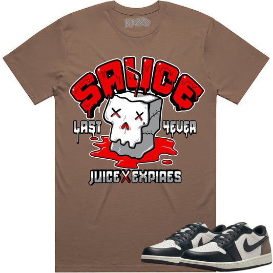 Mocha Low 1s Shirt to Match - Jordan 1 Low Sneaker Tees - Sauce