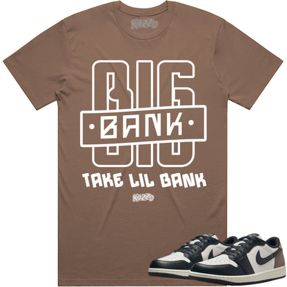 Mocha Low 1s Shirt to Match - Jordan 1 Low Sneaker Tees - Big Bank