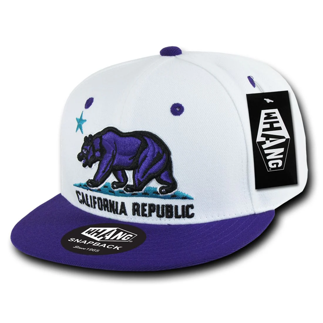 Grape 5s Snapback Hat - Jordan 5 Hat to Match - Cali Bear