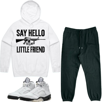 Jordan 5 Reverse Metallic 5s Sneaker Outfit - Hoodie & Jogger Sweat Suit - Little Friend