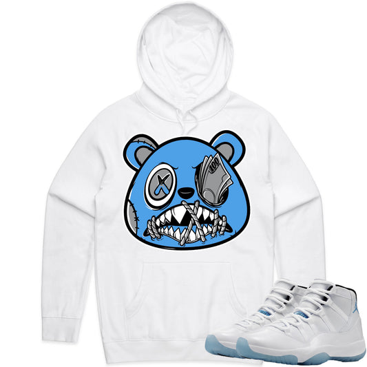 Jordan Legend Blue 11s Hoodie to Match - Jordan 11 Sneaker Tees - Money Talks Baws