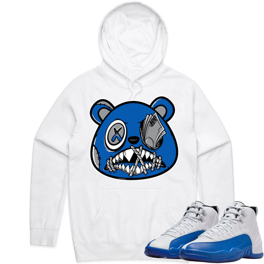 Blueberry 12s Hoodie to Match - Jordan 12 Sneaker Tees - Money Talks Baws