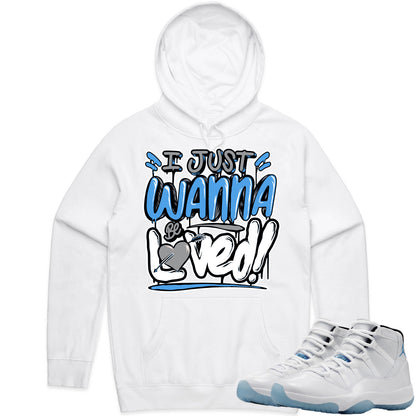 Jordan Legend Blue 11s Hoodie to Match - Jordan 11 Sneaker Tees - Loved