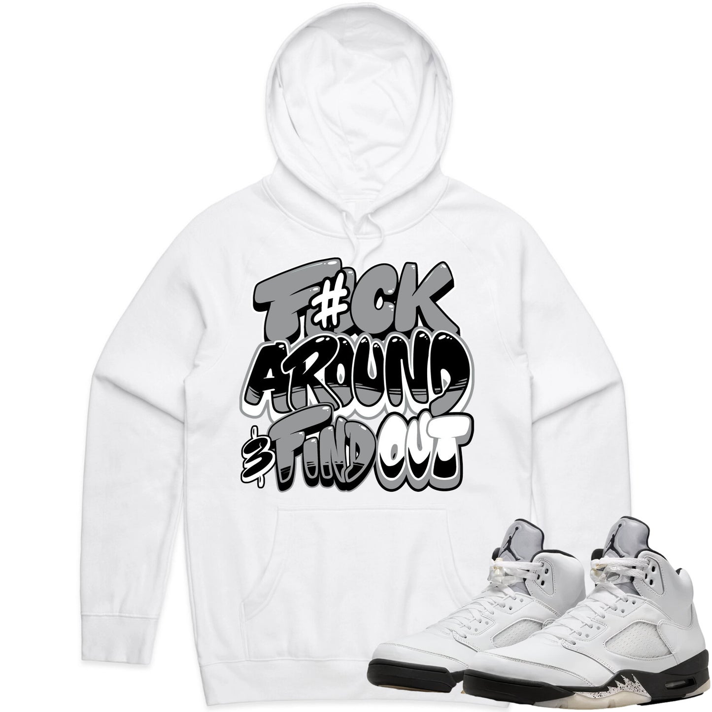 Jordan 5 Reverse Metallic 5s Hoodie to Match - F#ck