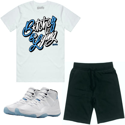 Jordan Legend Blue 11s Sneaker Outfit - Shirt and Shorts - BBL