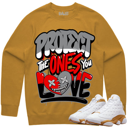 Wheat 13s Sweater - Jordan 13 Sweatshirt to Match - PTOYL Baws