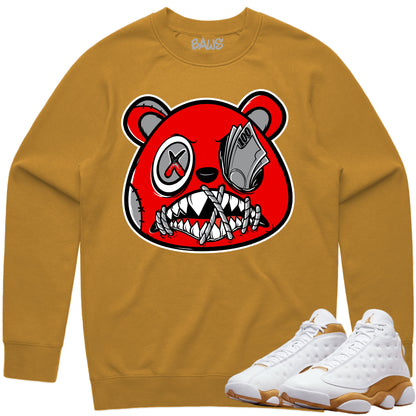 Wheat 13s Sweater - Jordan 13 Sweatshirt to Match - Money Talks Baws