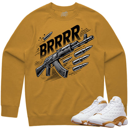 Wheat 13s Sweater - Jordan 13 Sweatshirt to Match - Brrr