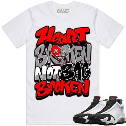 Black Toe 14s Shirt to Match - Jordan 14 Sneaker Tees - Heart Broken Baws