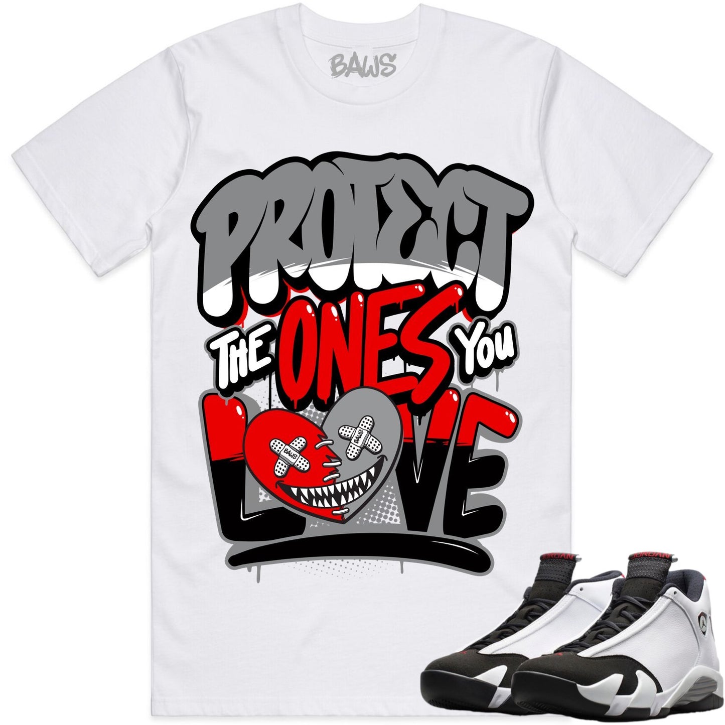 Black Toe 14s Shirt to Match - Jordan 14 Sneaker Tees - PTYOL Baws