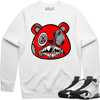 Black Toe 14s Sweater to Match - Jordan 14 Sneaker Tees - Money Talks Baws