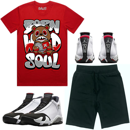 Black Toe 14s Sneaker Outfit - Shirt and Shorts - Born Wild Soul Baws