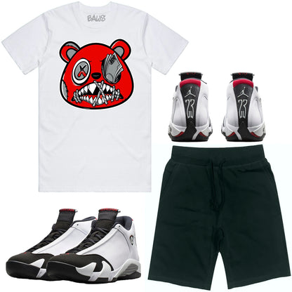 Black Toe 14s Sneaker Outfit - Shirt and Shorts - Money Talks Baws