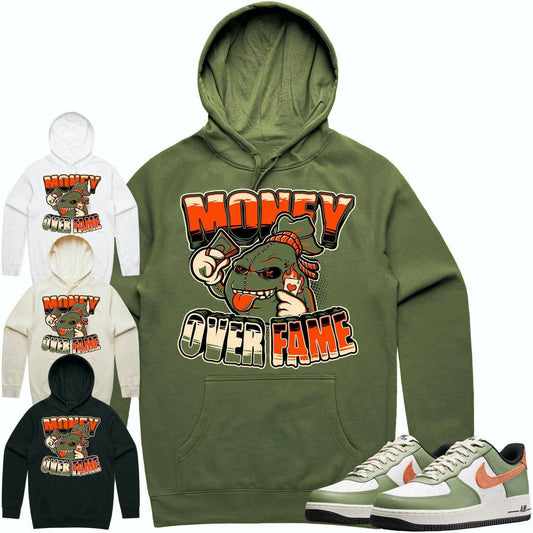 Air Force 1 Oil Green Hoodie - AF1 Oil Green Hoodie - Celadon Money