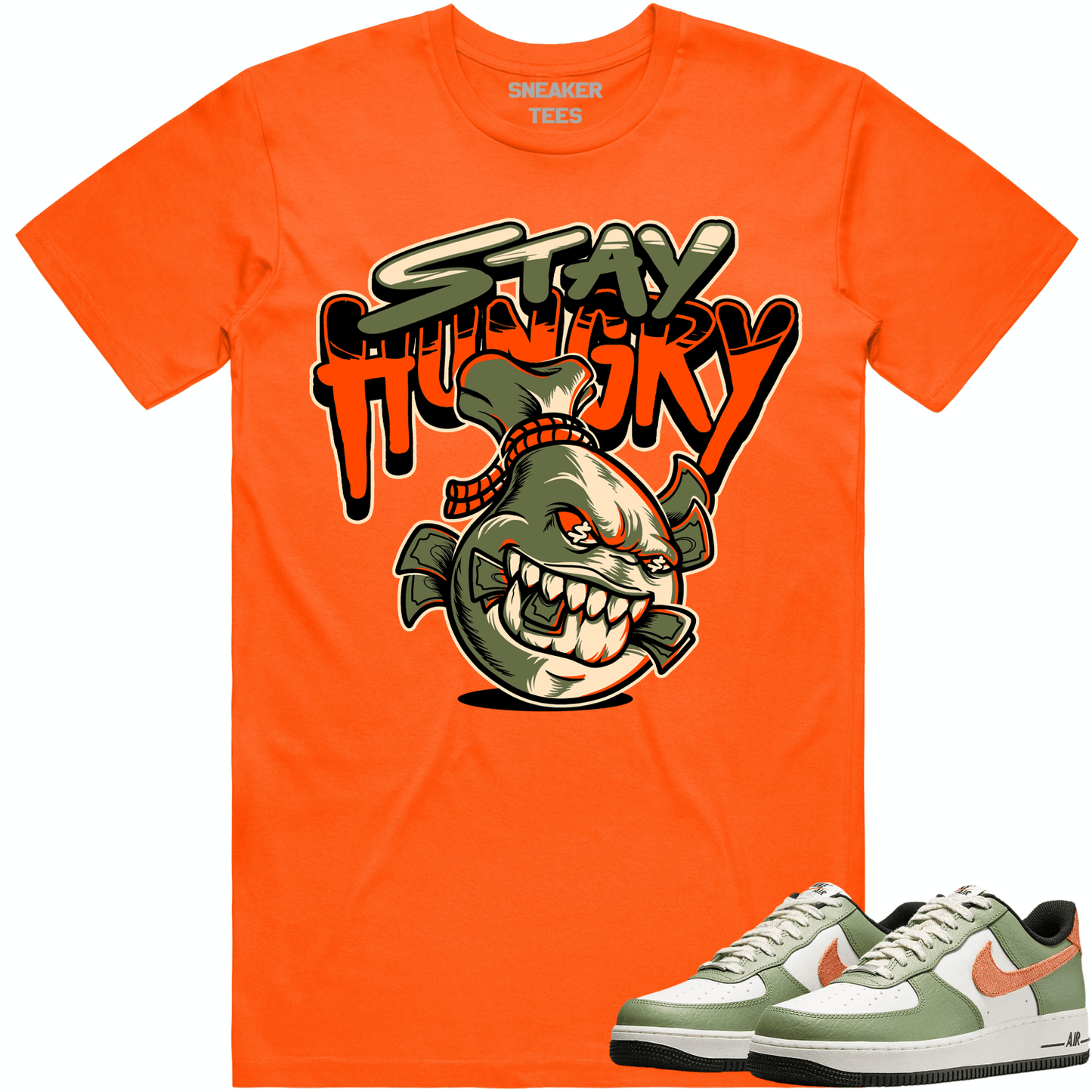 Air Force 1 Oil Green Shirt - AF1 Oil Green Shirts - Stay Hungry