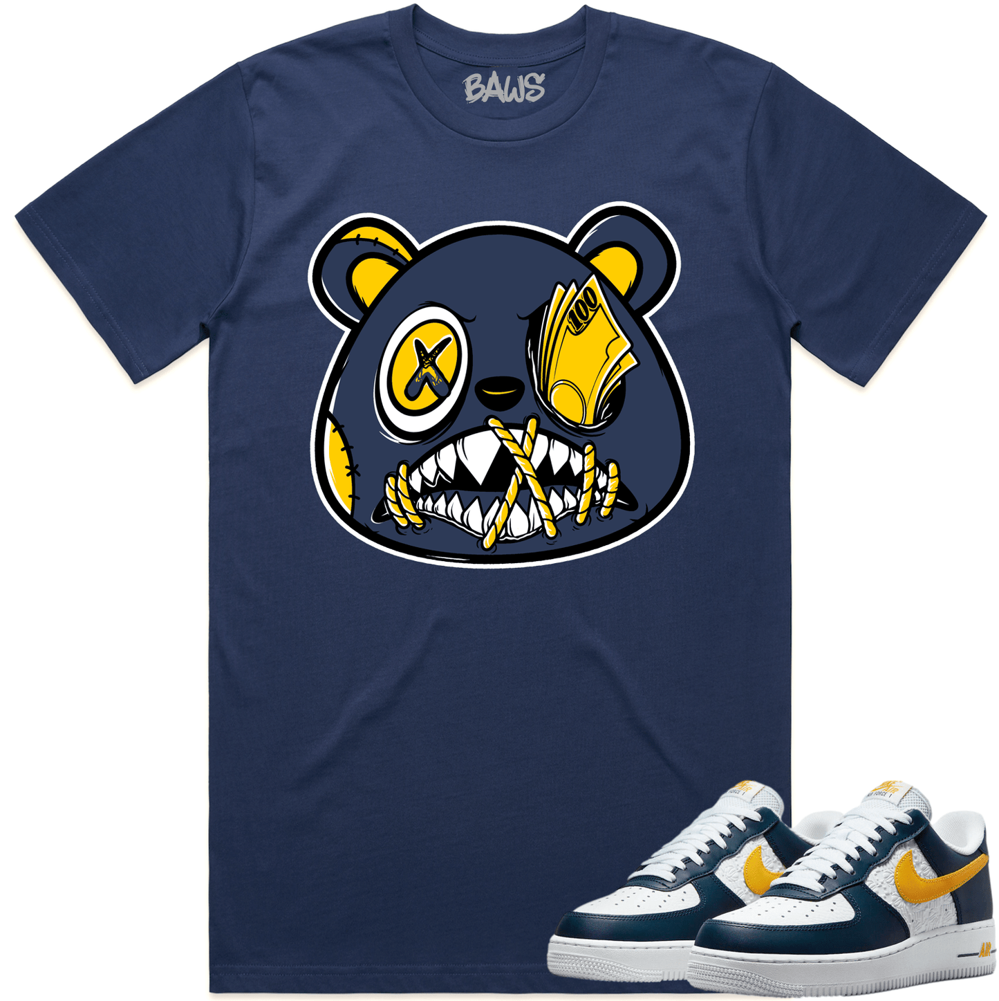 Air Force One Michigan Shirt - AF1s Sneaker Tees - Money Talks Baws