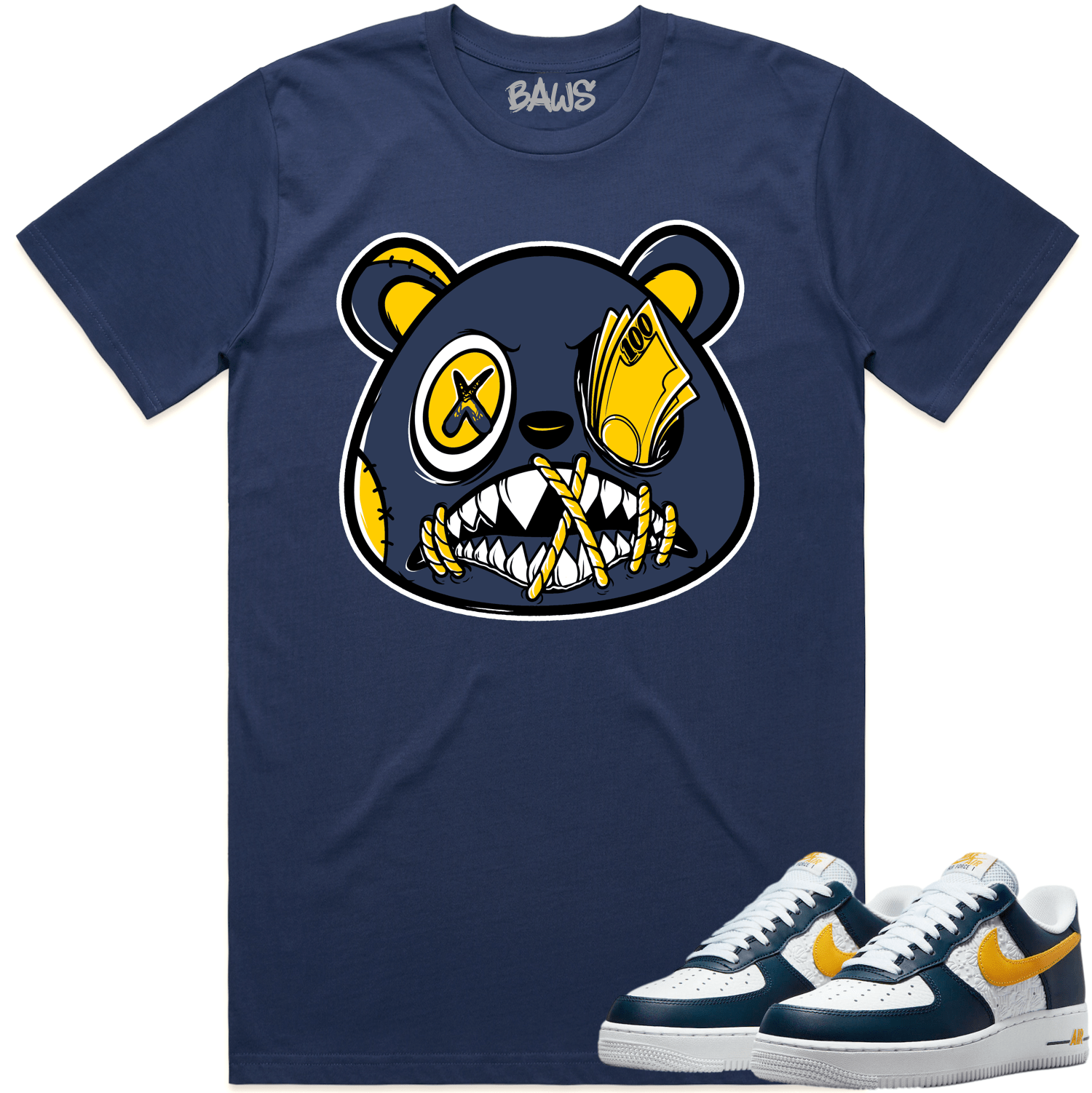 Air Force One Michigan Shirt - AF1s Sneaker Tees - Money Talks Baws