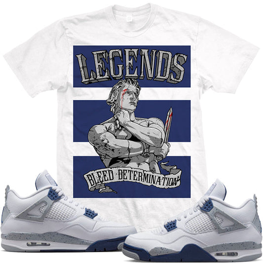 Air Jordan Retro 4 Midnight Navy Cement 4s : Sneaker Shirts to Match