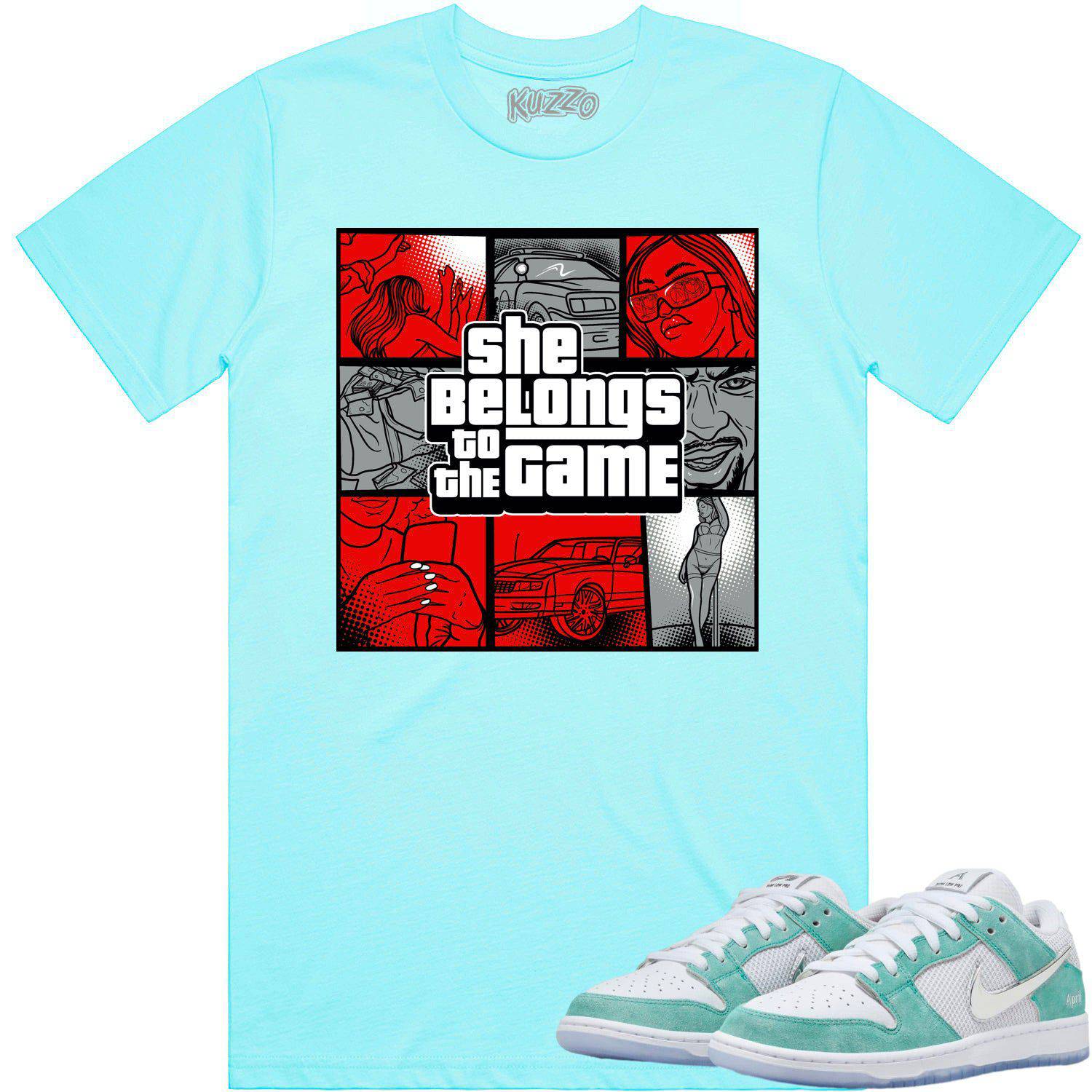 April Dunks Shirt - Dunks SB April Sneaker Tees - Red Game