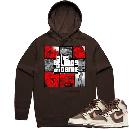 Baroque Brown Dunks Hoodie - Dunks Hoodies - Red Game