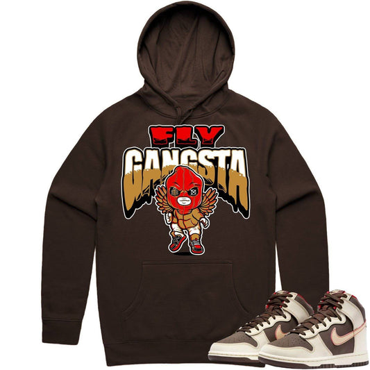 Baroque Brown Dunks Hoodie - Dunks Hoodies - Wheat Fly Gangsta