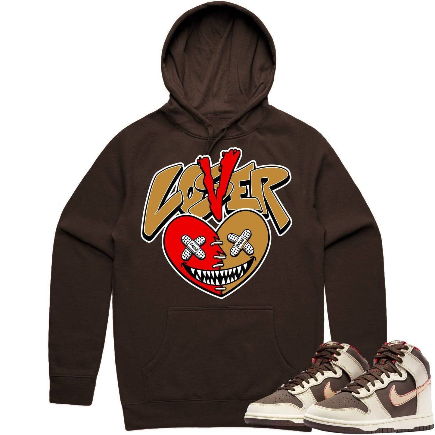 Baroque Brown Dunks Hoodie - Dunks Hoodies - Wheat Lover Loser