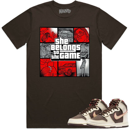 Baroque Brown Dunks Shirt - Brown Dunks Shirts - Red Game