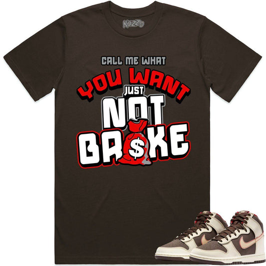 Baroque Brown Dunks Shirt - Dunks Sneaker Tees - Not Broke