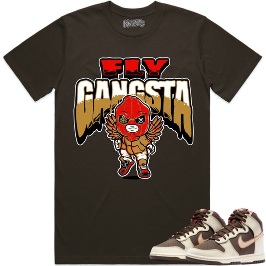 Baroque Brown Dunks Shirt - Dunks Sneaker Tees - Wheat Fly Gangsta