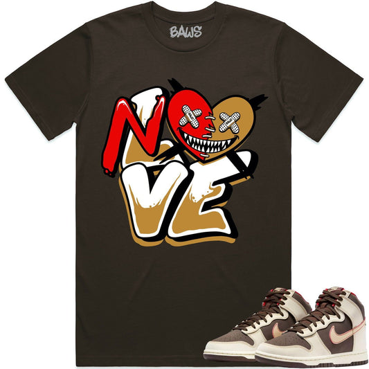 Baroque Brown Dunks Shirt - Dunks Sneaker Tees - Wheat No Love