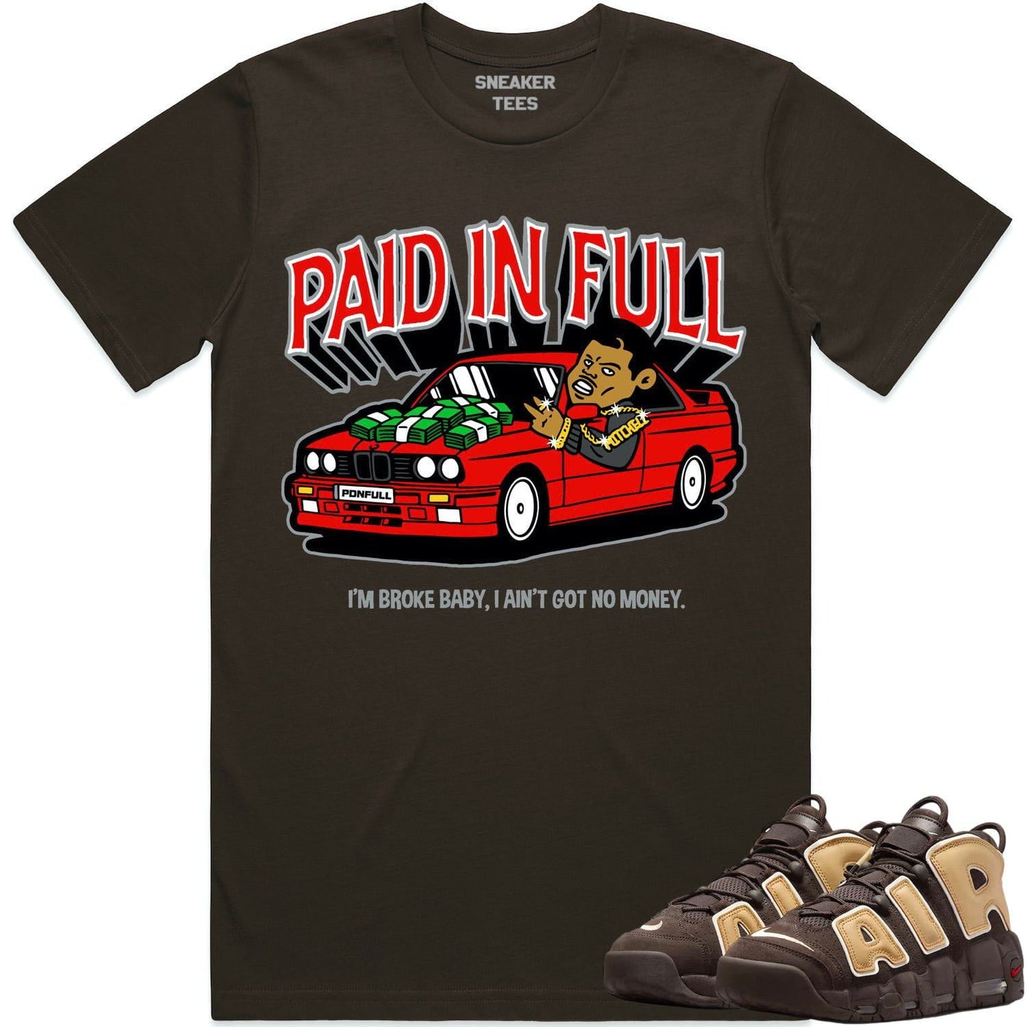 Baroque Brown Uptempo Shirt - Uptempo Sneaker Tees - Red Paid