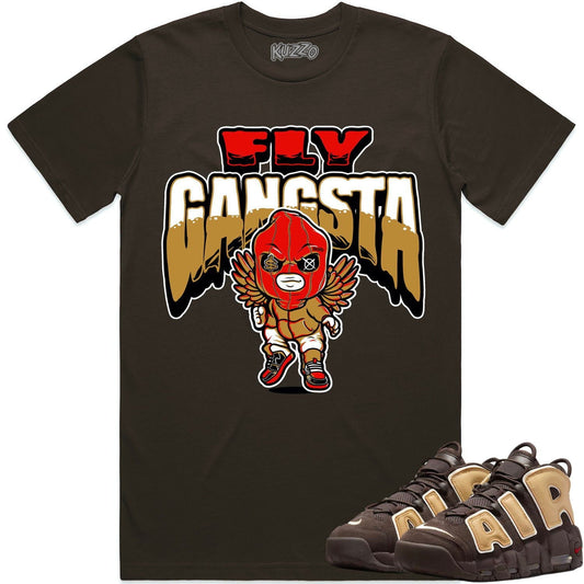 Baroque Brown Uptempo Shirt - Uptempo Sneaker Tees - Wheat Fly Gangsta
