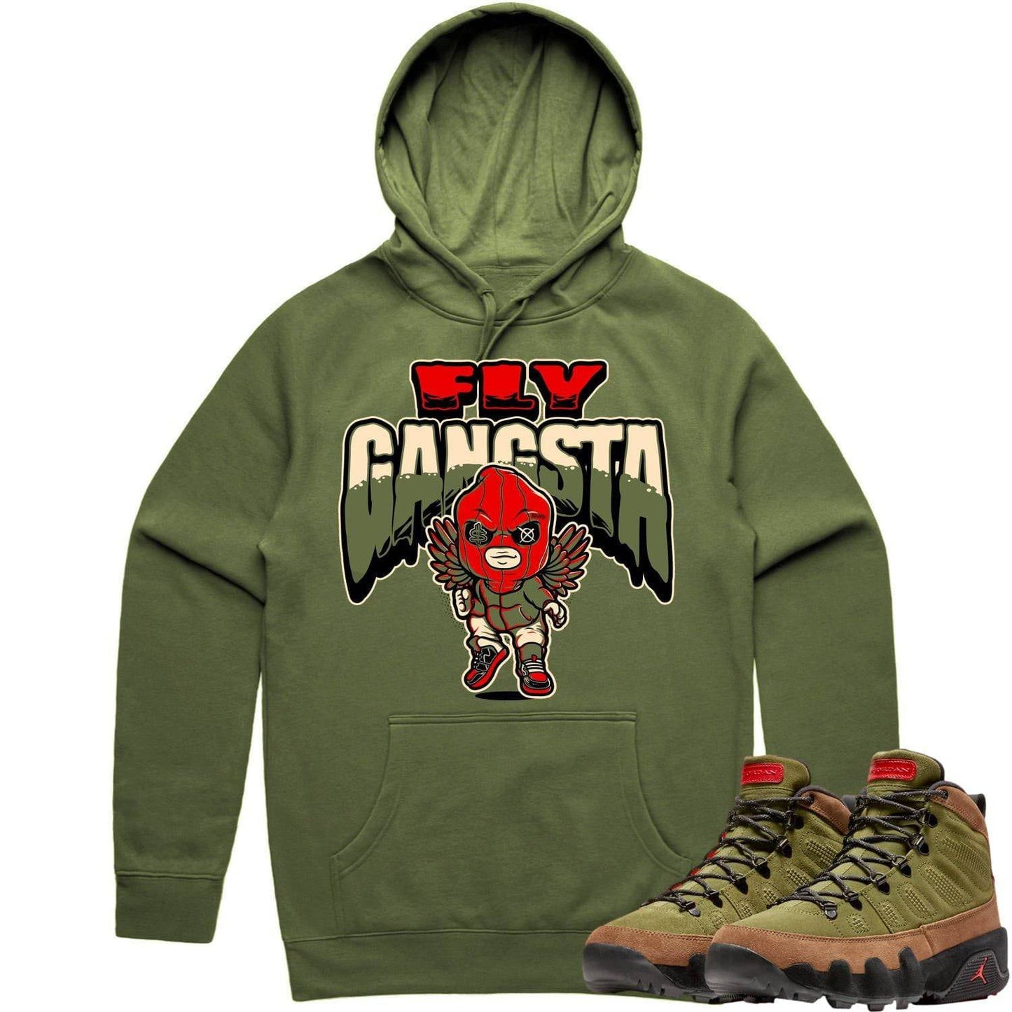 Beef Broccoli 9s Hoodie - Jordan 9 Beef Shirts - Olive Fly Gangsta