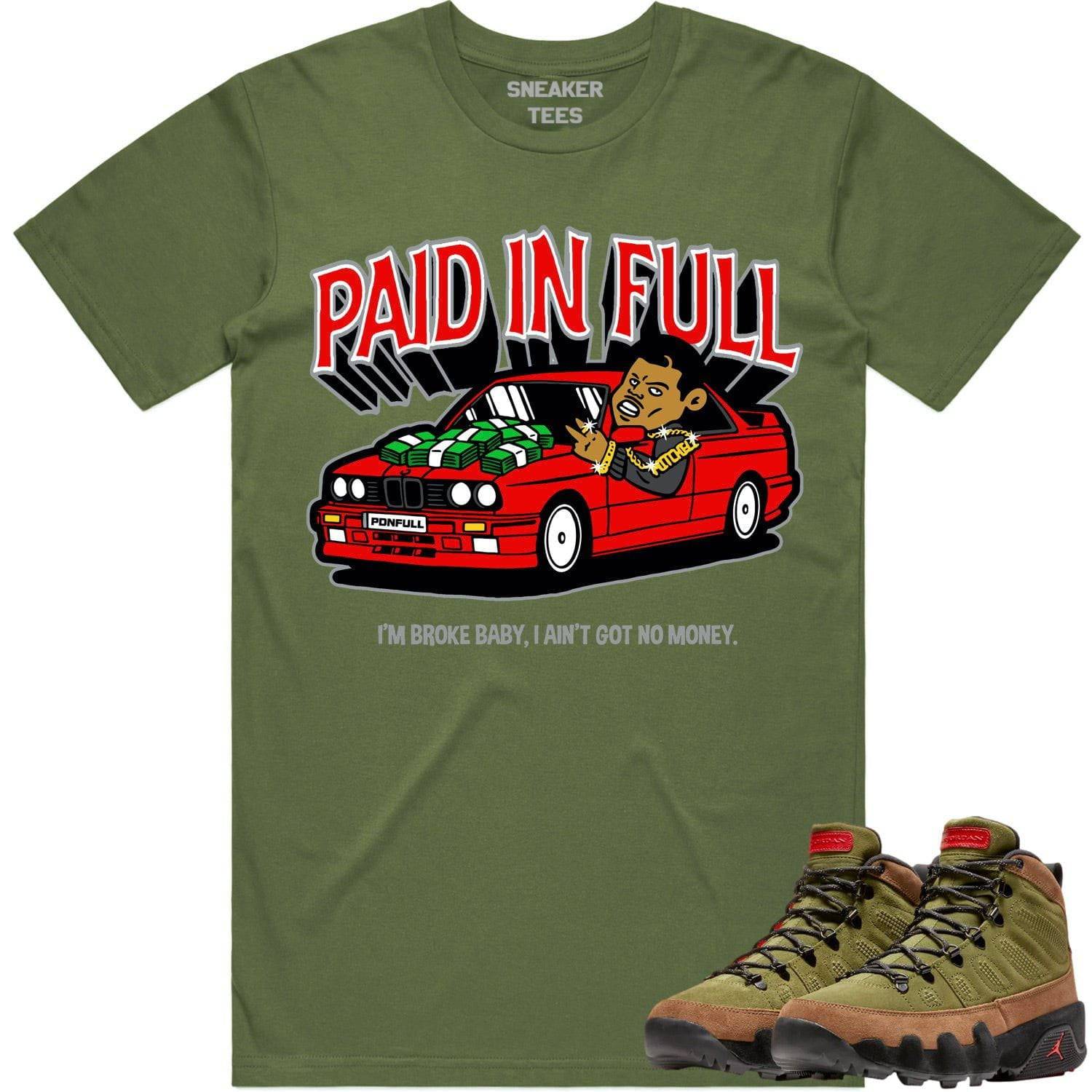 Beef Broccoli 9s Shirt - Jordan 9 Beef Broccoli Shirts - Red Paid