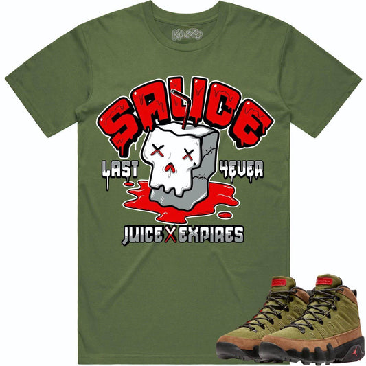 Beef Broccoli 9s Shirt - Jordan 9 Beef Broccoli Shirts - Red Sauce