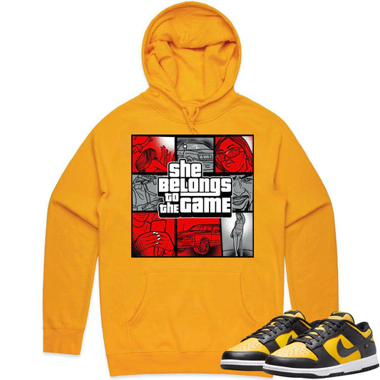 Black University Gold Dunks Hoodie - Dunks Hoodies - Red Game