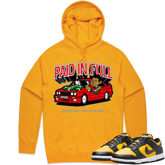 Black University Gold Dunks Hoodie - Dunks Hoodies - Red Paid