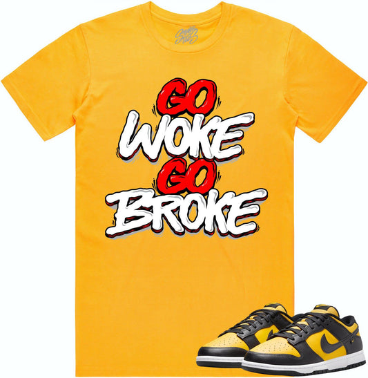 Black University Gold Dunks Shirt - Dunks Sneaker Tees - Go Woke